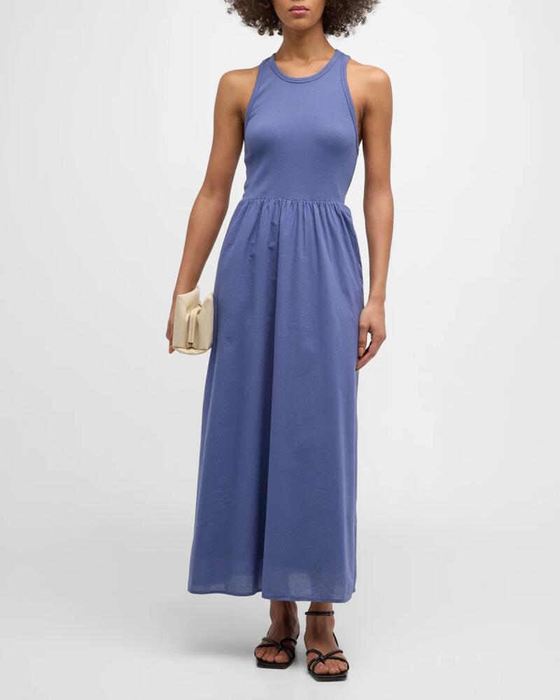 Xirena Flynn Sleeveless Racerback Cotton Midi Dress Cover