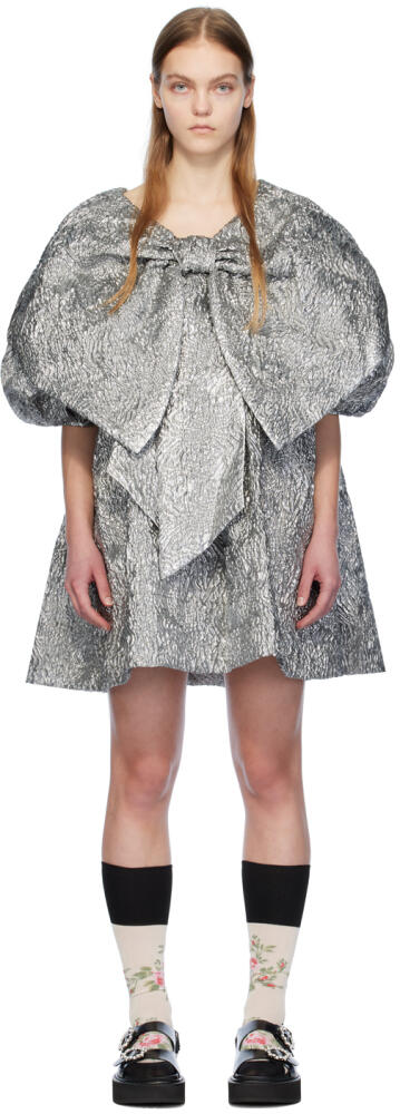 Simone Rocha Silver Double Bow Minidress Cover