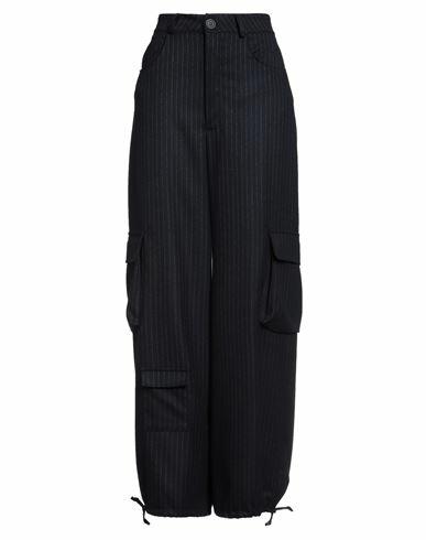 Haveone Woman Pants Navy blue Polyester, Viscose, Elastane Cover