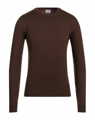 Peuterey Man Sweater Brown Cotton, Wool Cover