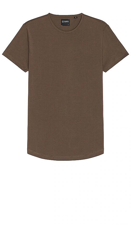 Cuts Ao Curve Hem Tee in Charcoal Cover