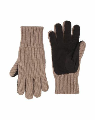 Fedeli Man Gloves Sand Cashmere, Leather Cover