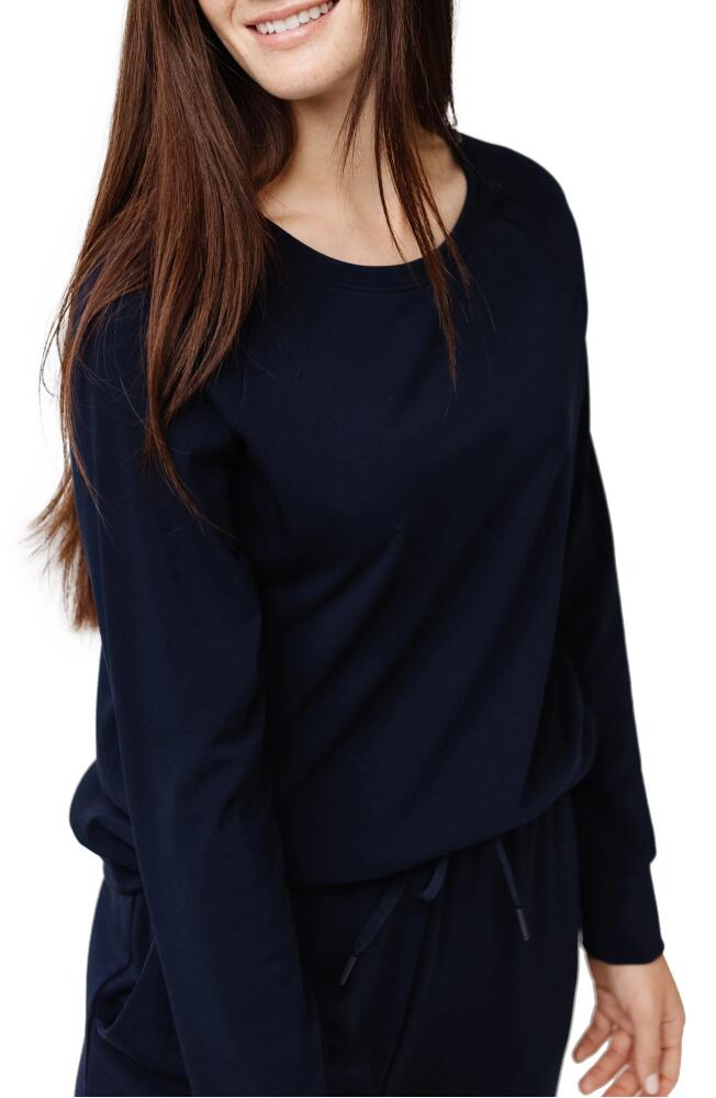 Cozy Earth Ultrasoft Long Sleeve Pajama Top in Navy Cover