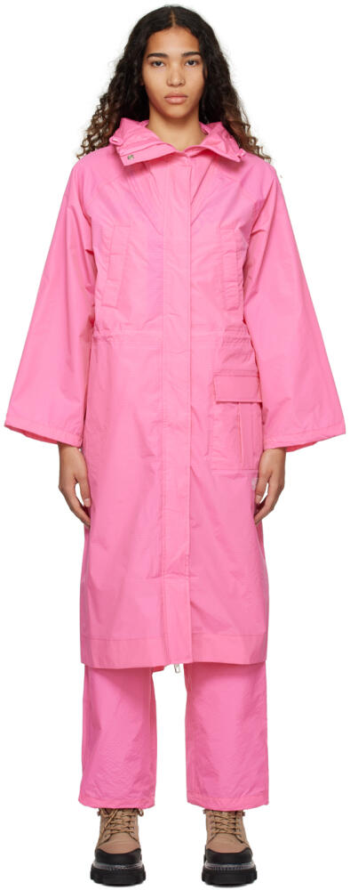 GANNI Pink Parka Coat Cover