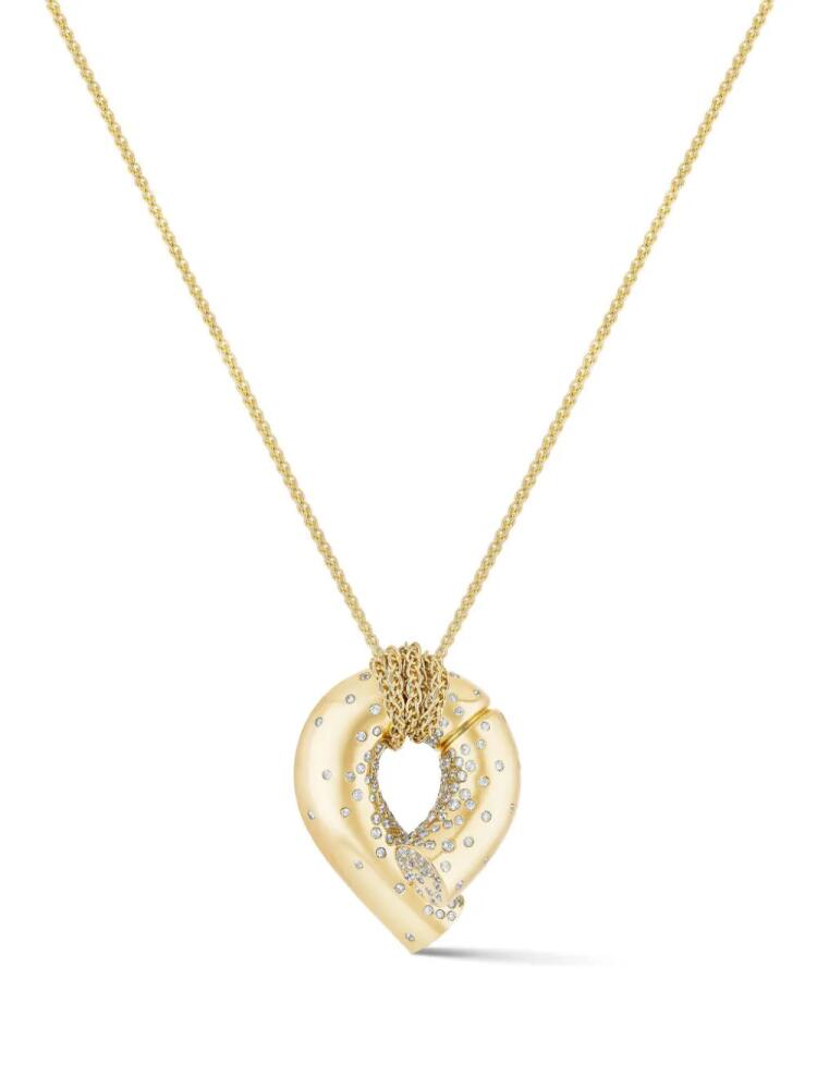 Tabayer 18kt yellow gold large Oera diamond pendant necklace Cover