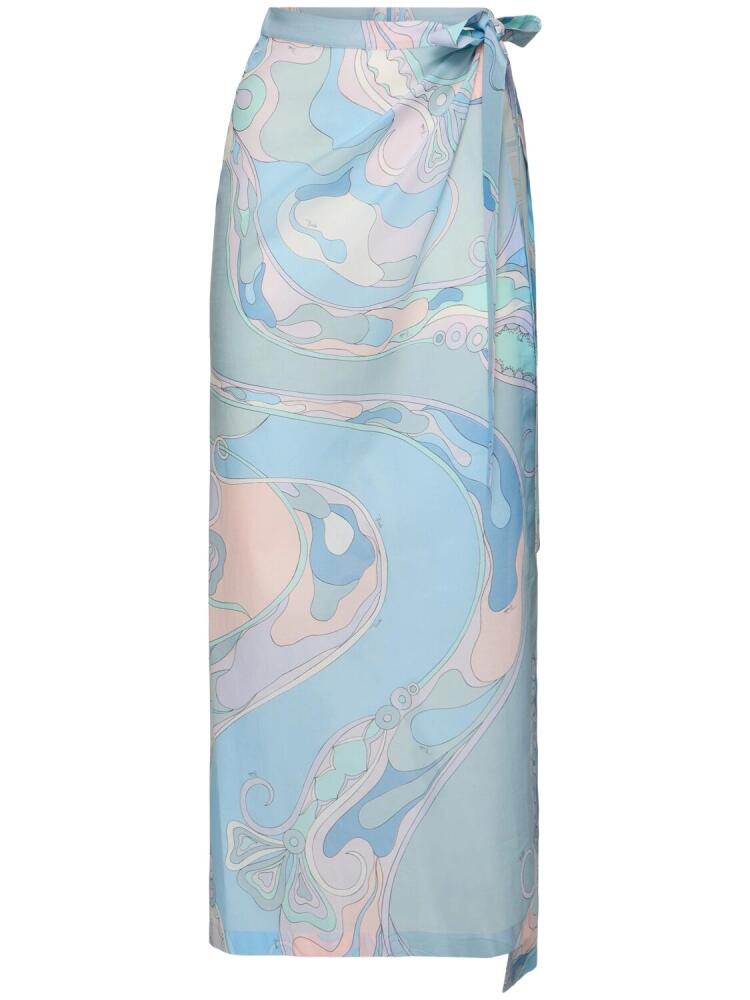 PUCCI Printed Cotton Muslin Sarong Skirt Cover