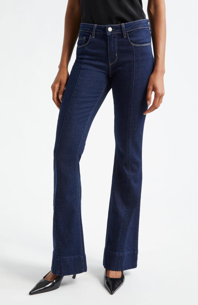 L'AGENCE Lenora Front Seam Flare Leg Jeans in Koval Cover