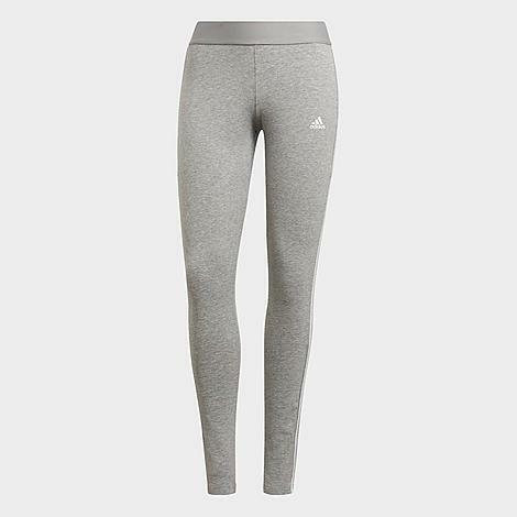 Adidas Women's LOUNGEWEAR Essentials 3-Stripes Leggings in Grey/Medium Grey Heather Cover