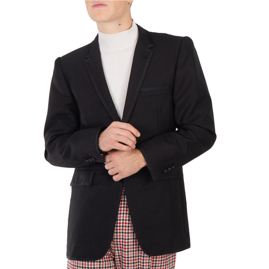 Thom Browne Black Square Shoulder Single-Breasted Blazer Cover