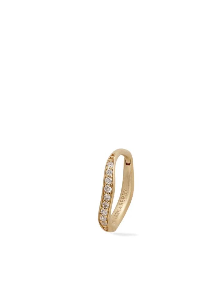 Lark & Berry 14kt yellow gold large Dune diamond hoop earring Cover