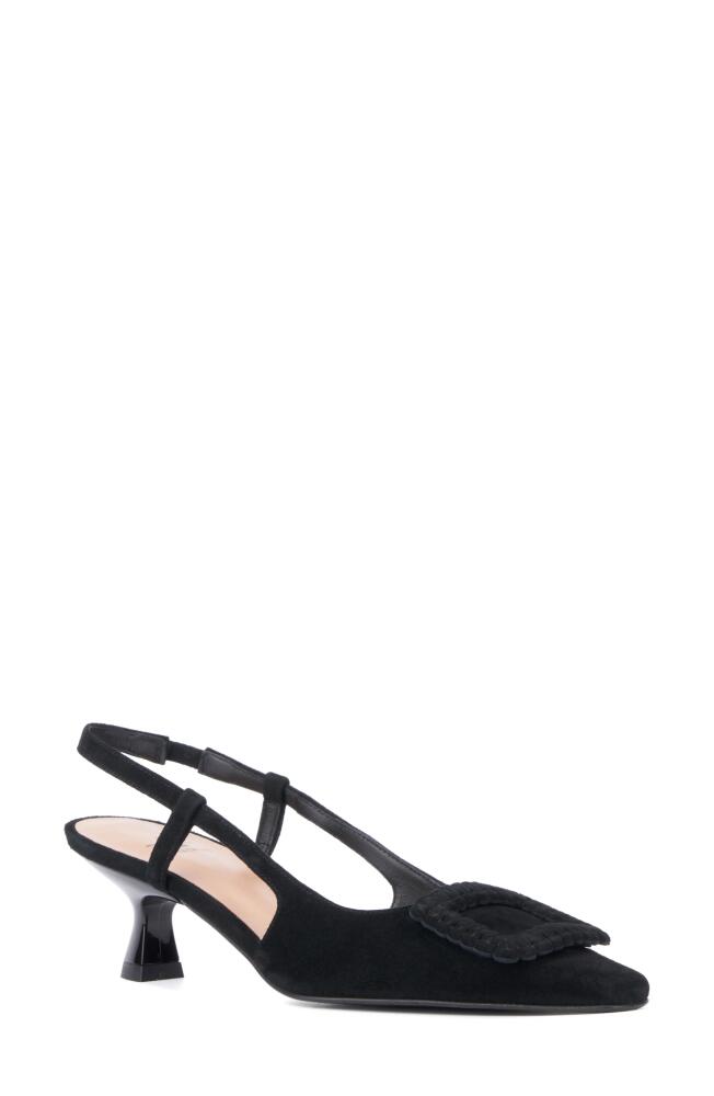 Aquatalia Arabella Kitten Heel Slingback Pump in Black Cover