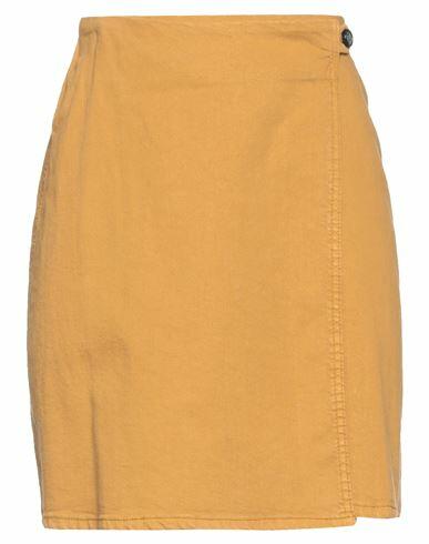 Berwich Woman Mini skirt Mustard Tencel, Cotton, Textile fibers, Elastane Cover