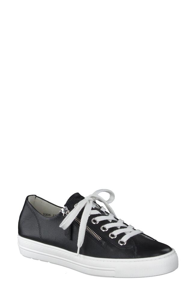 Paul Green Tamara Cupsole Sneaker in Black Leather Cover