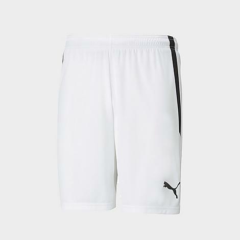 Puma Men's teamLIGA Soccer Shorts in White/ White Cover