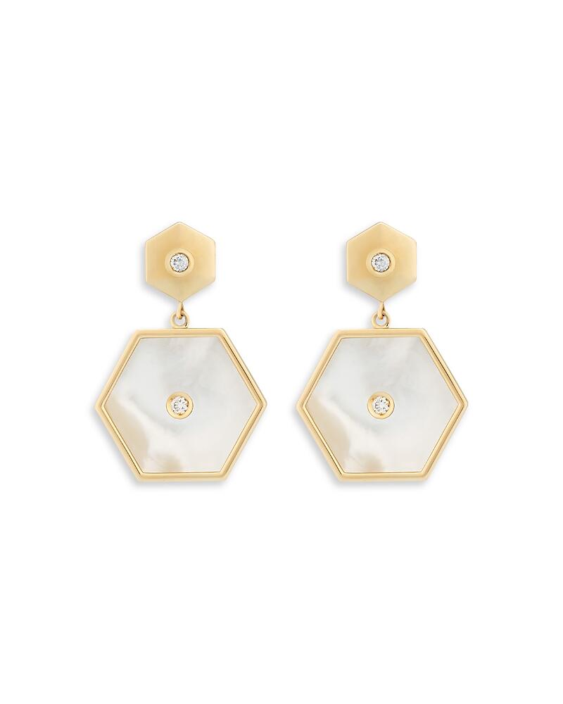 Miseno Jewelry 18K Yellow Gold Baia Sommersa Mother of Pearl & Diamond Accent Drop Earrings Cover