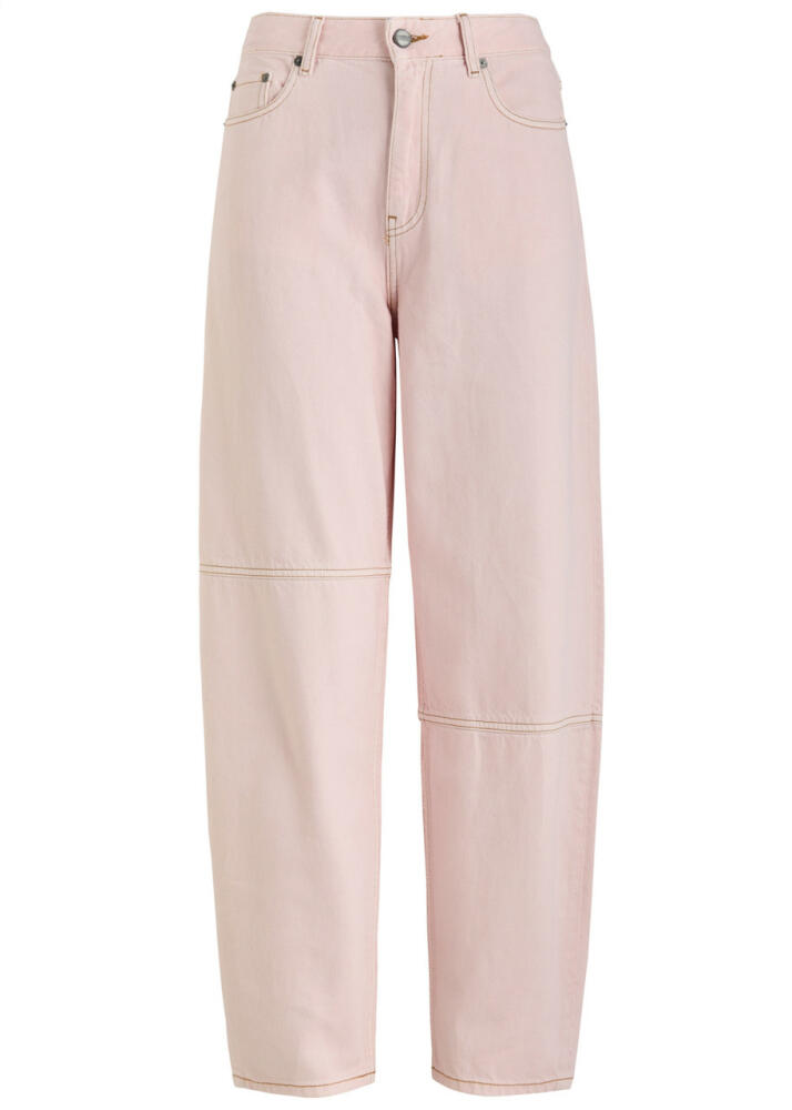 Ganni Barrel-leg Jeans - Pink Cover