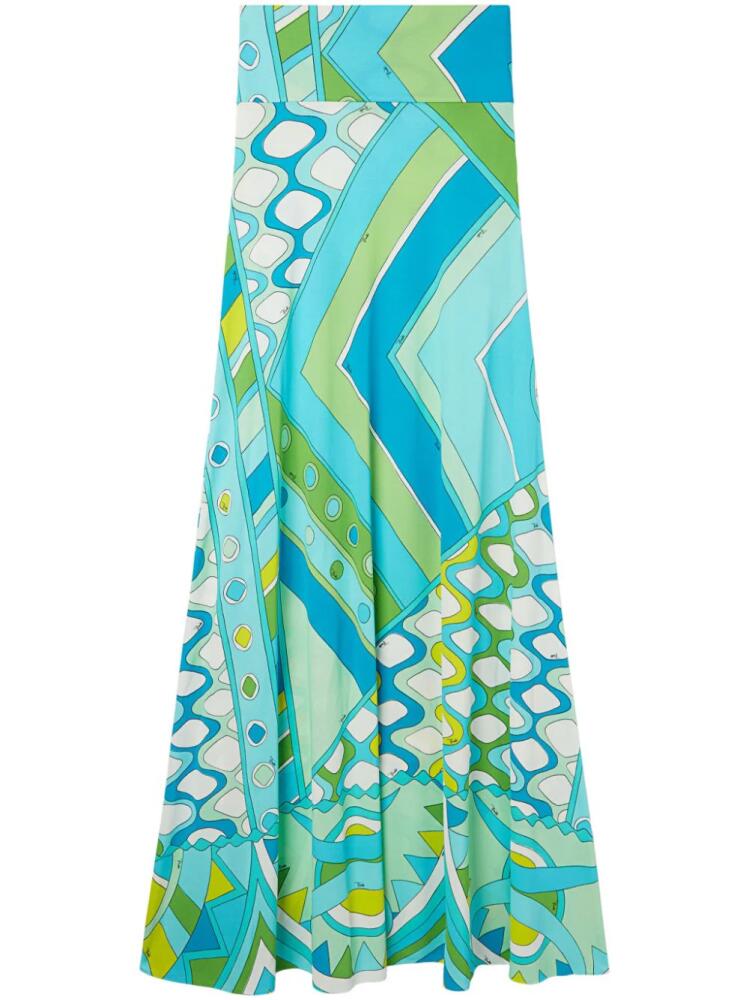 PUCCI Vivara-print maxi skirt - Blue Cover