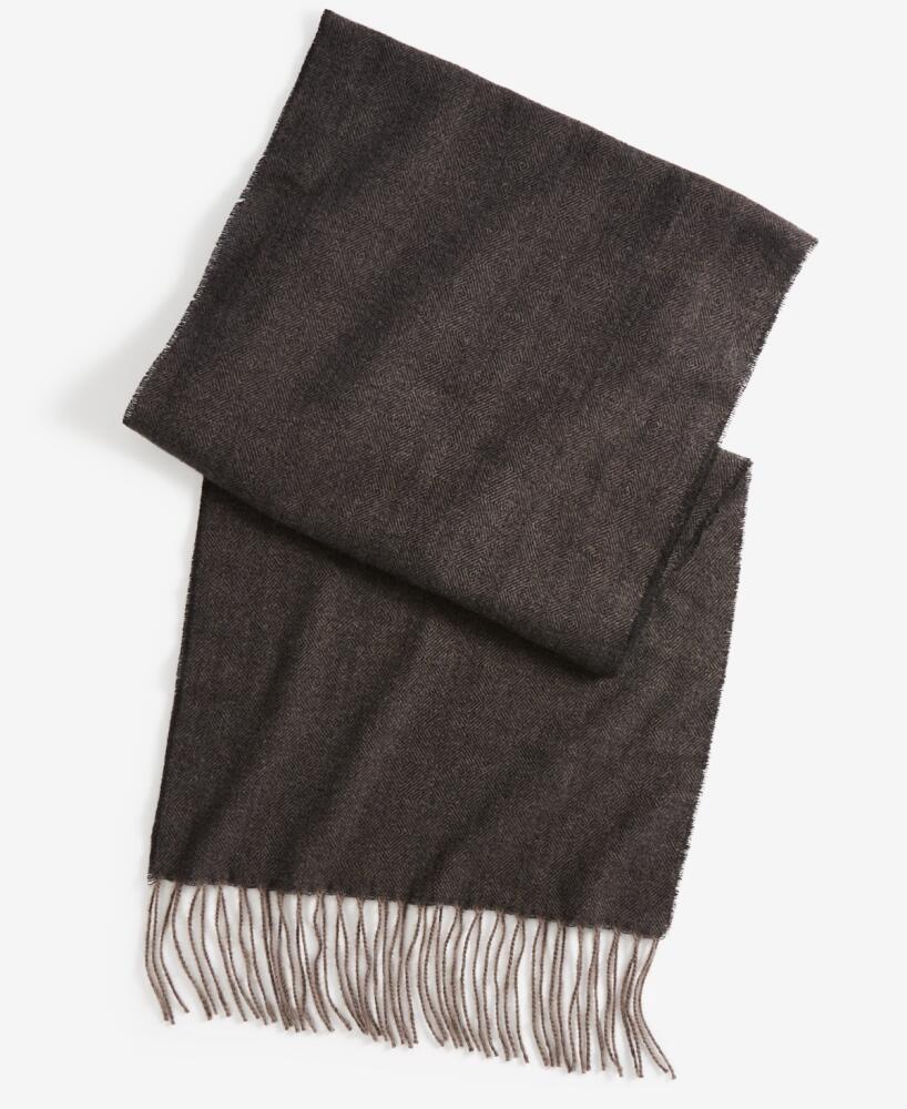 Style & Co Fringe Detail Herringbone Scarf, Created for Macy's - Black Cover