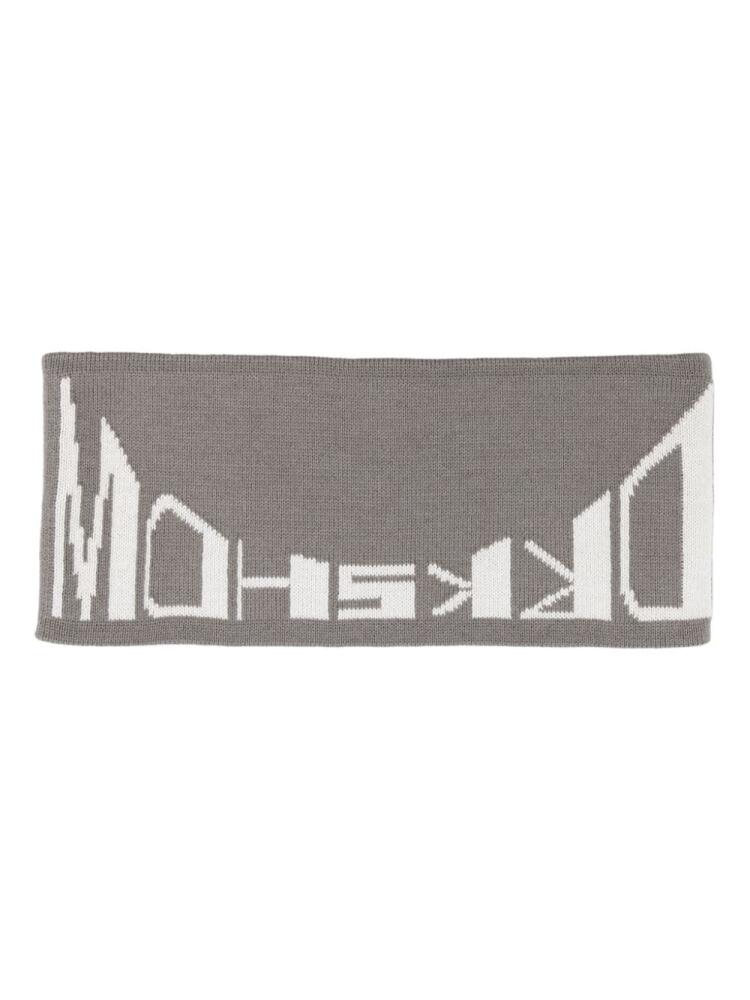 Rick Owens DRKSHDW logo-jacquard headband - Grey Cover