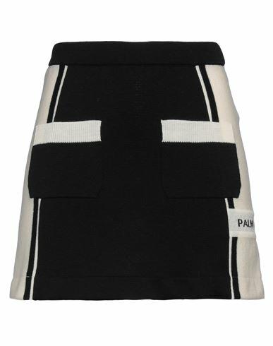 Palm Angels Woman Mini skirt Black Wool Cover