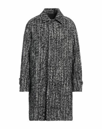 Hevò Man Coat Black Acrylic, Polyester, Virgin Wool, Wool, Cotton Cover