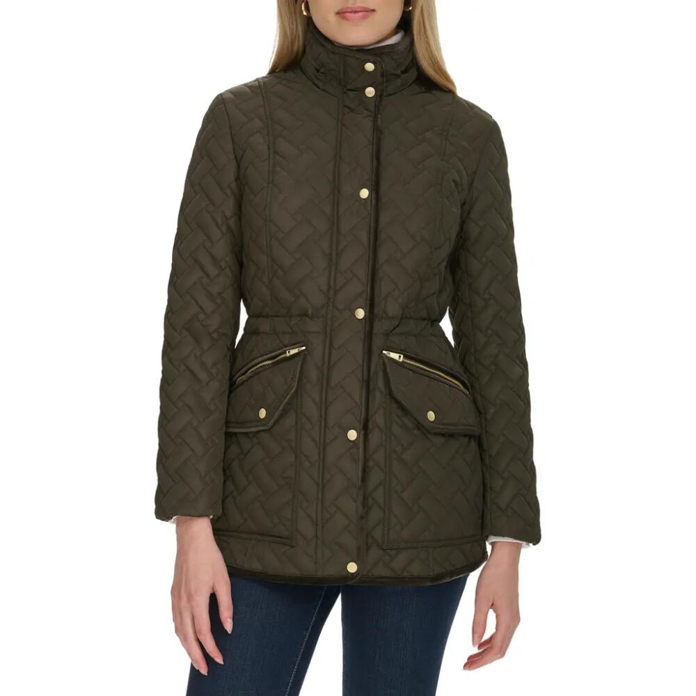 Cole Haan Signature Quilted Parka in Olive Cover