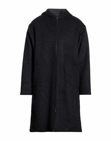 Emporio Armani Man Coat Midnight blue Virgin Wool, Cashmere Cover