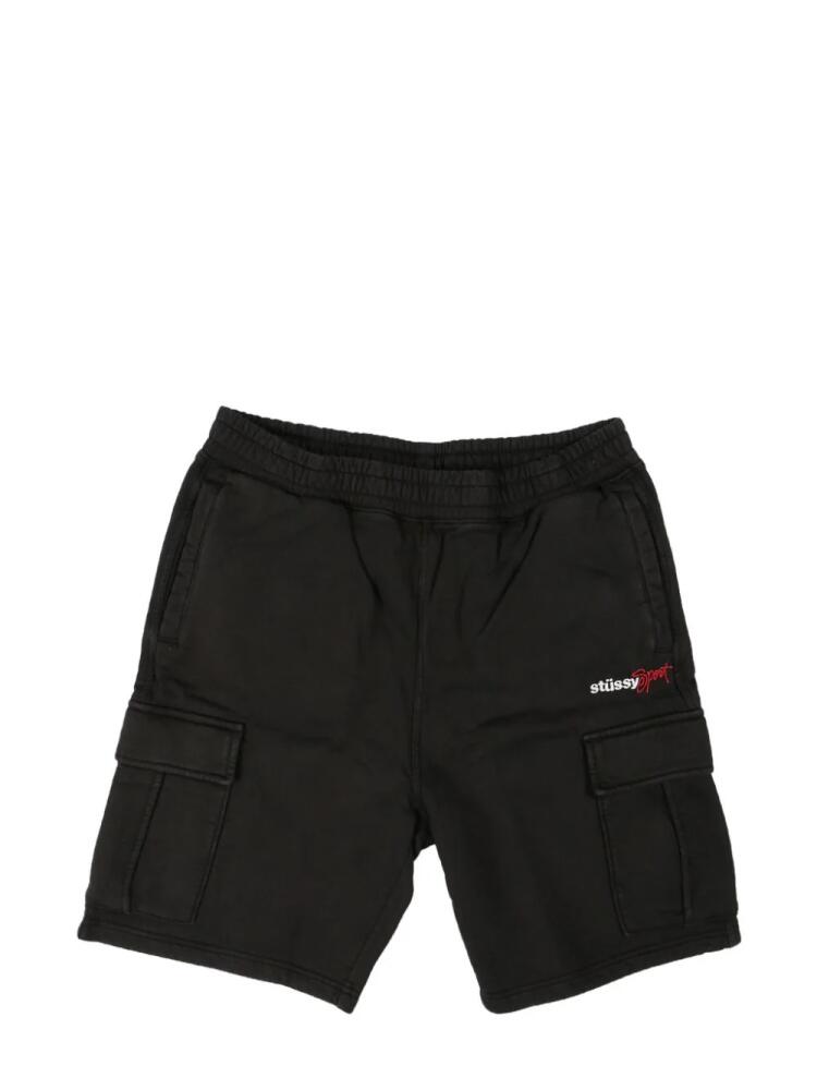 Stüssy logo-embroidered cargo shorts - Black Cover