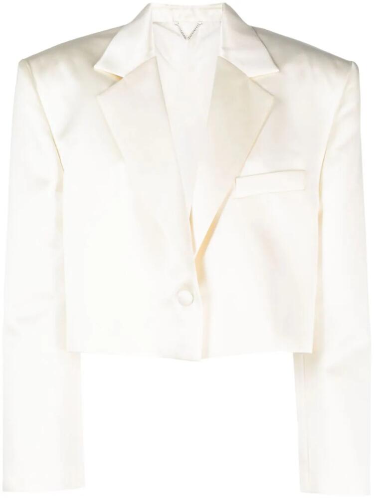 Magda Butrym cropped single-breasted blazer - Neutrals Cover