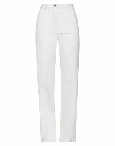 Patrizia Pepe Woman Jeans Ivory Cotton Cover