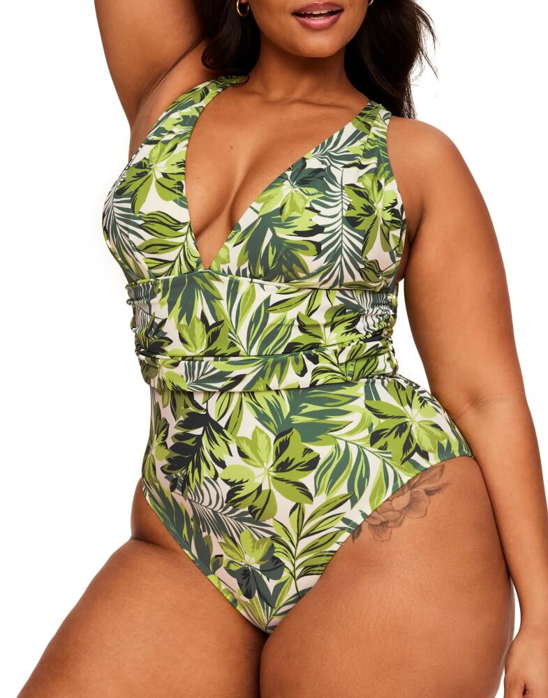 Adore Me Monroe Swimwear One-Piece in Tropical Green Cover