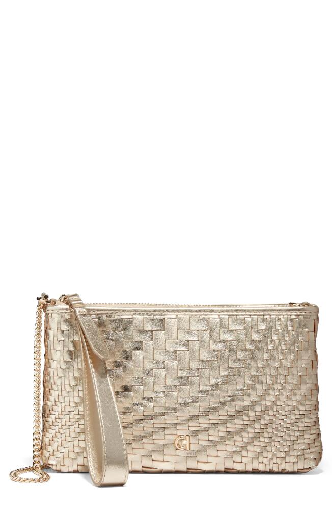 Cole Haan Essential Pouch Crossbody Bag in Gold/Woven Cover