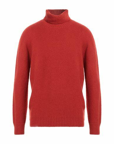 Barba Napoli Man Turtleneck Rust Virgin Wool Cover