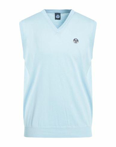 North Sails Man Sweater Sky blue Cotton Cover