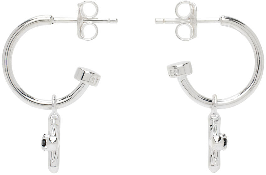 Stolen Girlfriends Club Silver Star Crossed Anchor Sleepers Earrings Cover