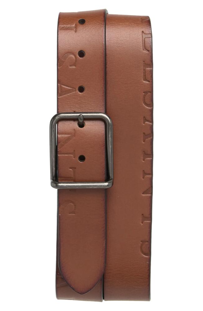 AllSaints Cutoff Logo Belt in Bitter Brown Cover