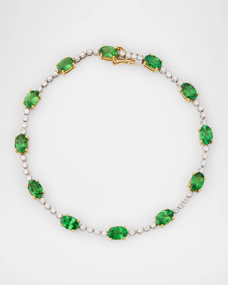 Piranesi 18K Gold Bracelet with Green Tsavorite and Diamonds Cover