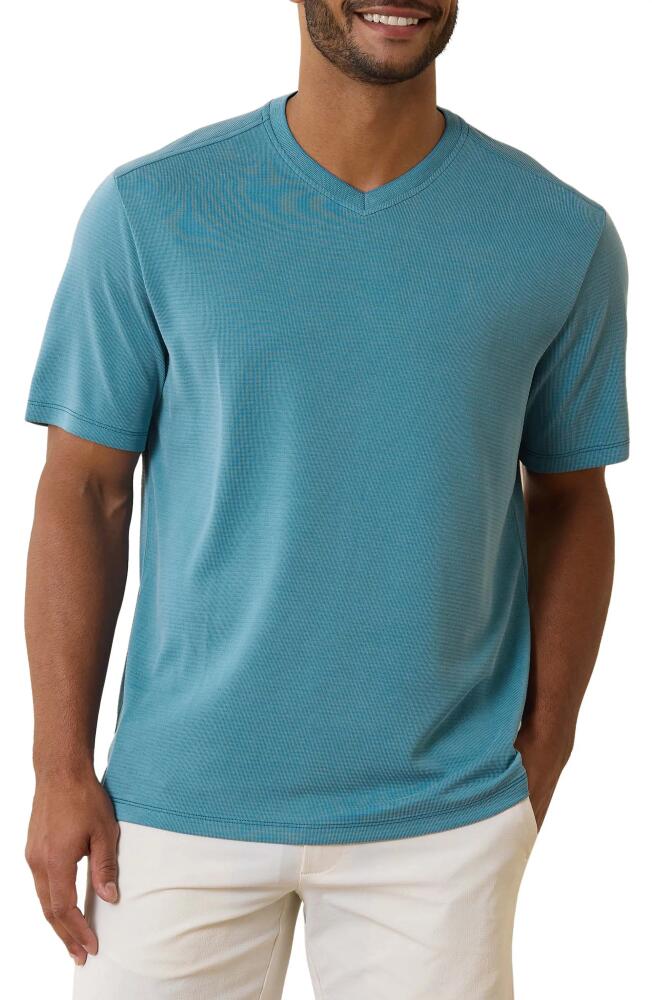 Tommy Bahama Men's Coastal Crest IslandZone V-Neck T-Shirt in Mosaic Blue Cover