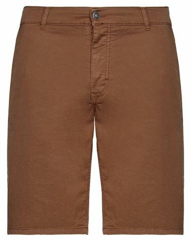 Grey Daniele Alessandrini Man Shorts & Bermuda Shorts Brown Cotton, Elastane Cover