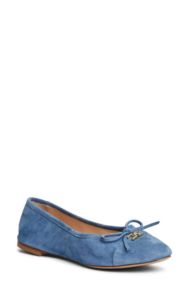 Bruno Magli Donatella Cap Toe Ballet Flat in Light Blue Suede Cover