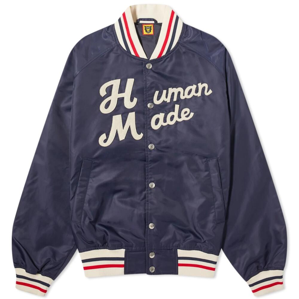 Human Made Men's Nylon Stadium Jacket in Navy Cover