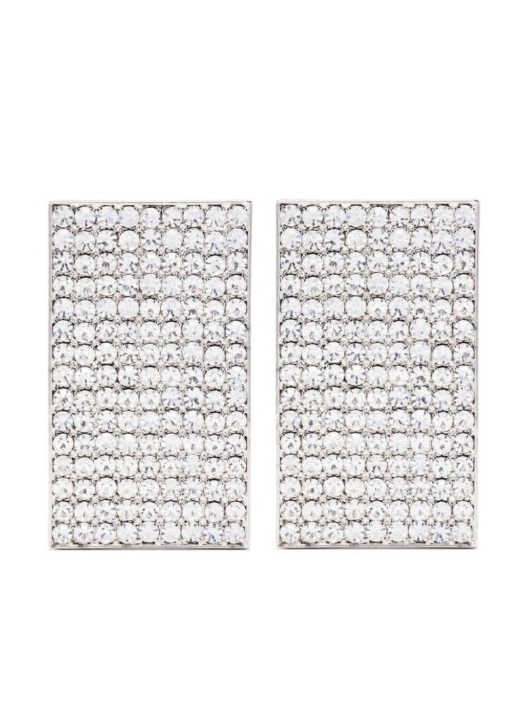 Alessandra Rich crystal-embellished clip-on earrings - Silver Cover