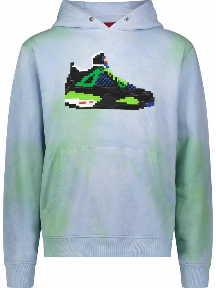 Mostly Heard Rarely Seen 8-Bit sneaker print hoodie - Blue Cover