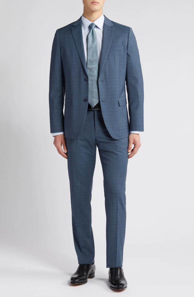 Nordstrom Solid Virgin Wool Suit in Teal Roma Cosshatch Cover