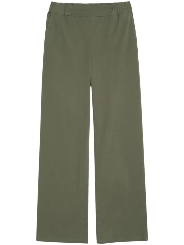 ANINE BING Koa slip-on straight trousers - Green Cover