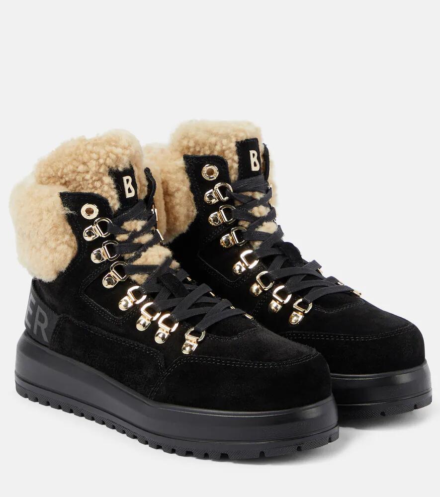 Bogner Antwerp suede and shearling lace-up boots Cover