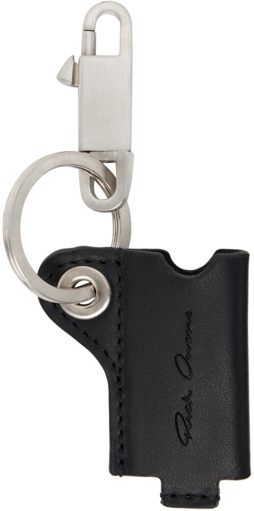 Rick Owens Silver & Black Porterville Lighter Holder Keychain Cover