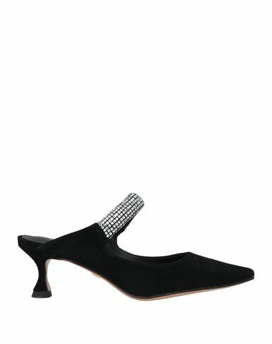 Lola Cruz Woman Mules & Clogs Black Leather Cover