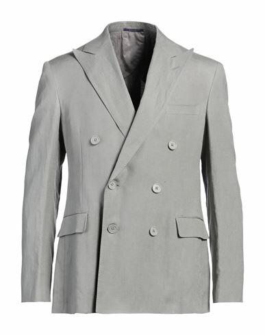 Ralph Lauren Purple Label Man Blazer Grey Silk, Linen Cover