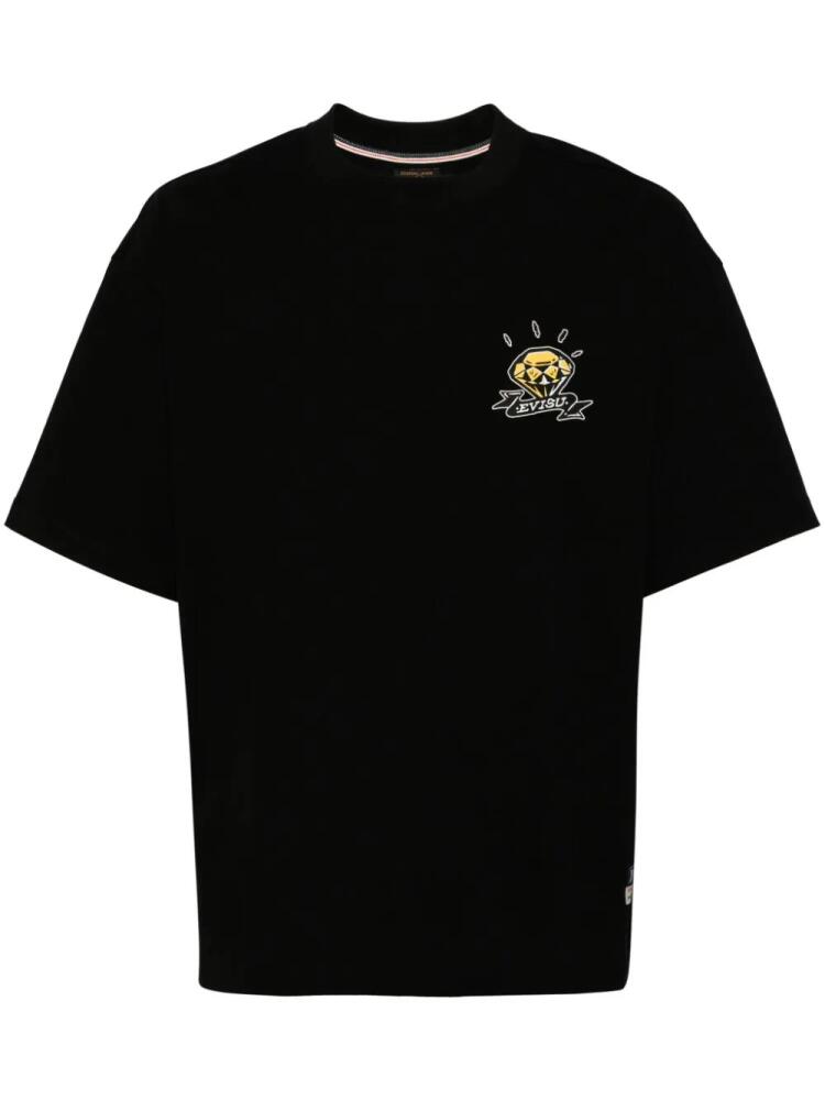 EVISU Diamond Daruma cotton T-shirt - Black Cover